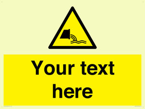 Custom Warning sewage effluent outfall